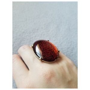 Faux amber ring size 6